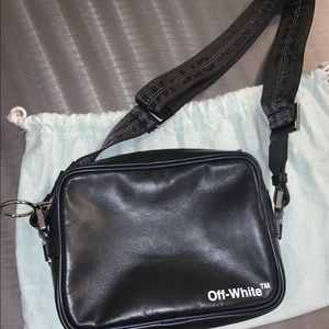 Off White Vigril Abloh Leather Crossbody Bag